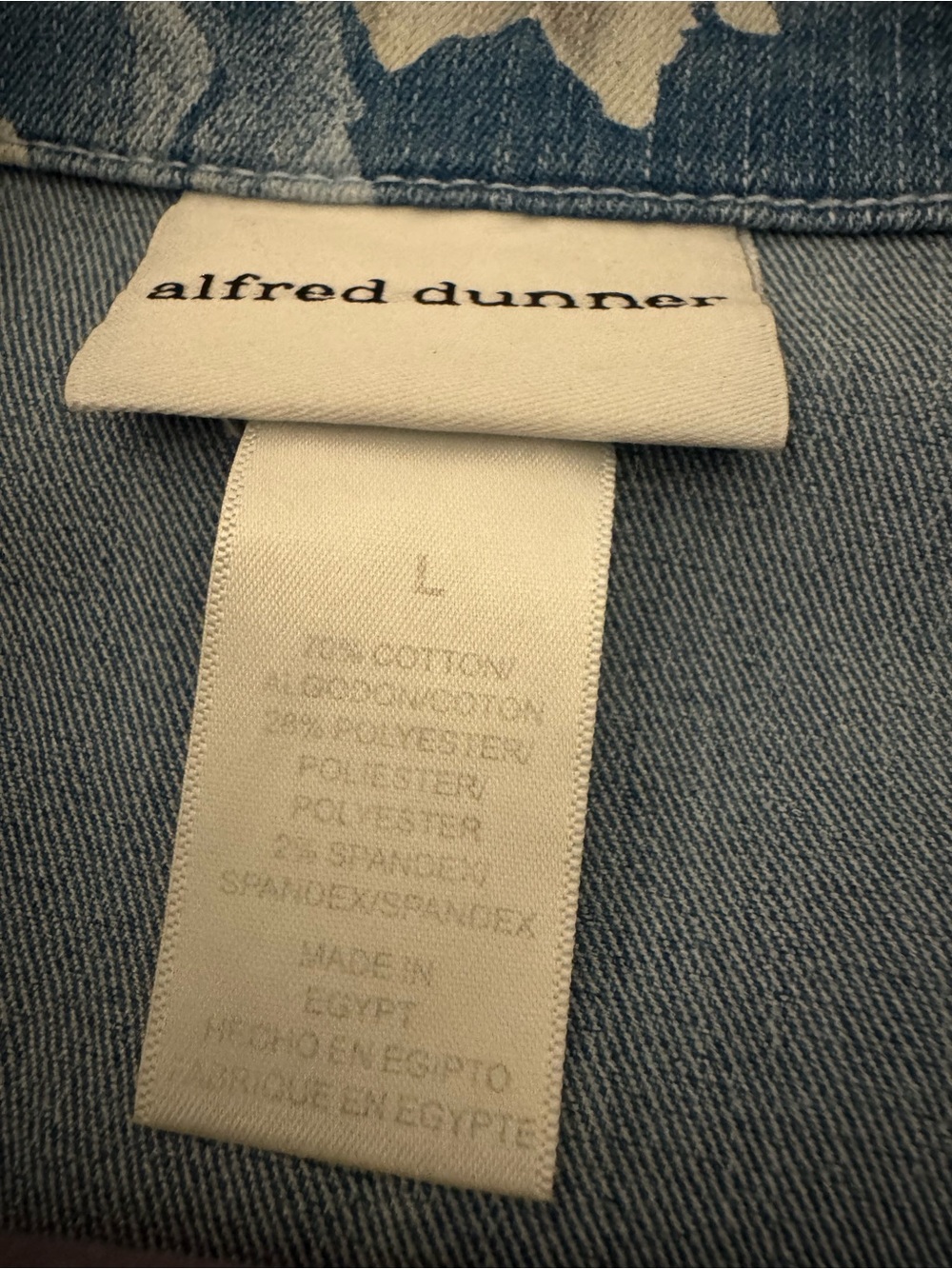 🌸Vintage Alfred Dunner 90’s Floral Denim Oversized Lightweight Jacket | L - Picture 12 of 12